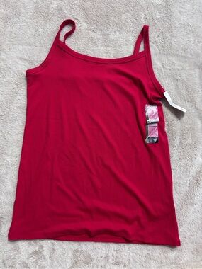 NOBO Ribbed Spaghetti Strap Tank - Bright Red
